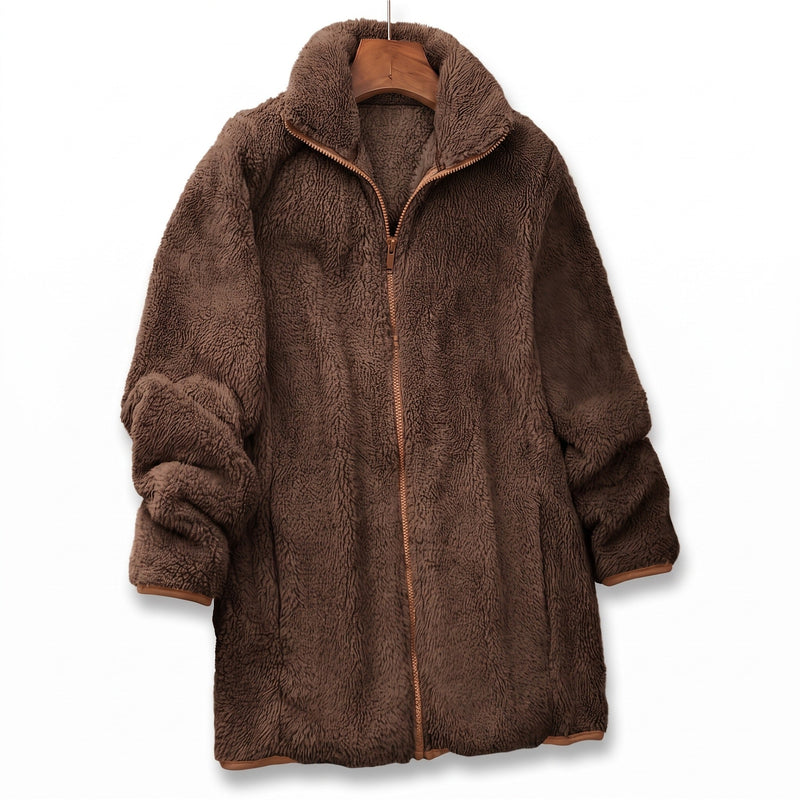 Plush Fleece Jacket for Women with Stand Collar - product view 6 | Buffalo Gears