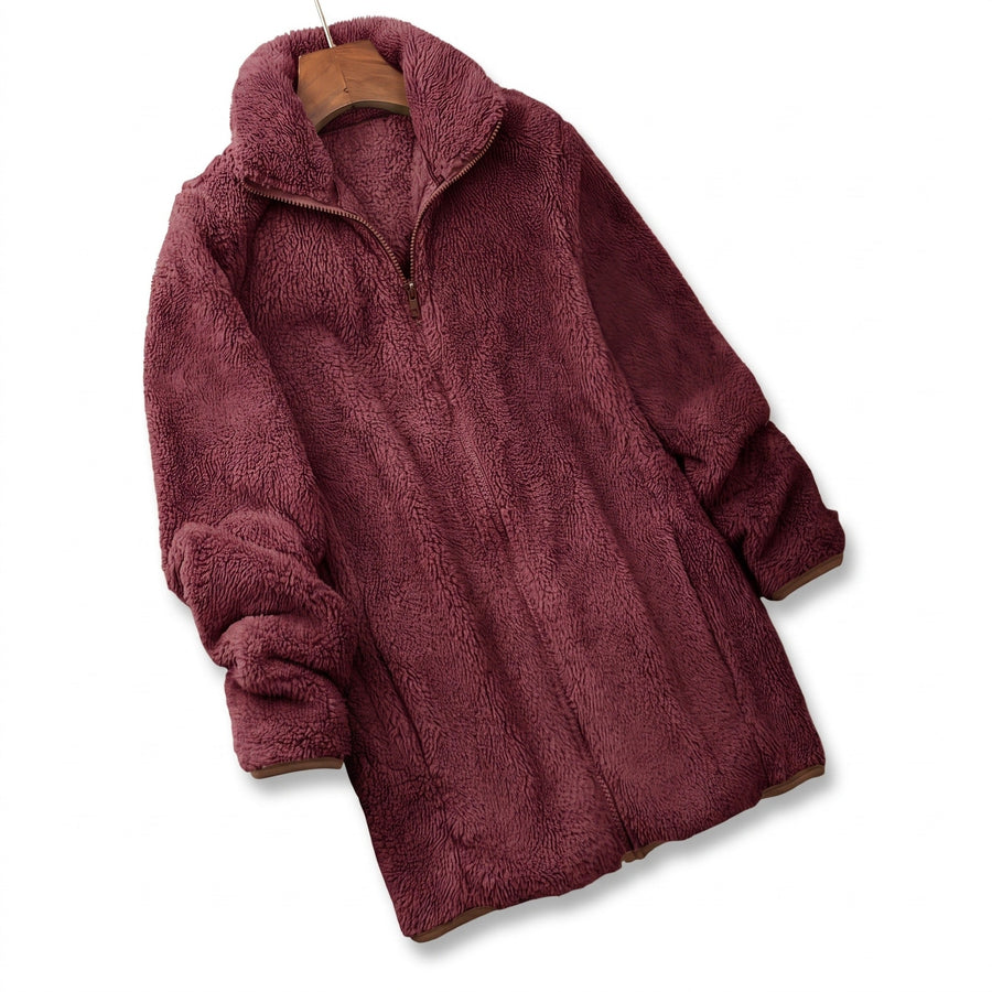 Plush Fleece Jacket for Women with Stand Collar - product view 7 | Buffalo Gears