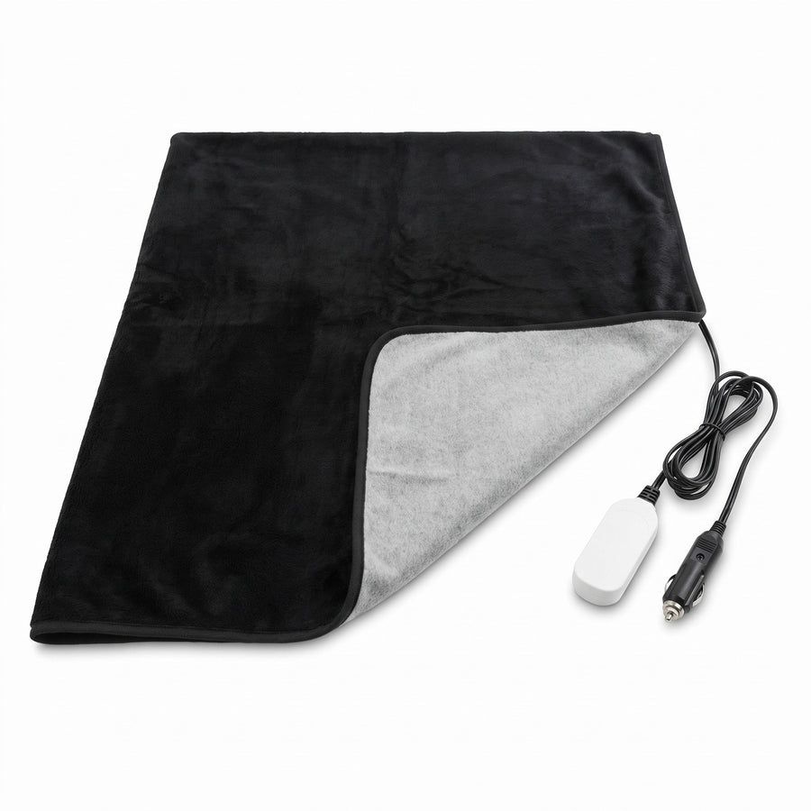 Plush Heated Car Blanket with 12V Lighter Socket Plug, 2 Sizes - product view 1 | Buffalo Gears