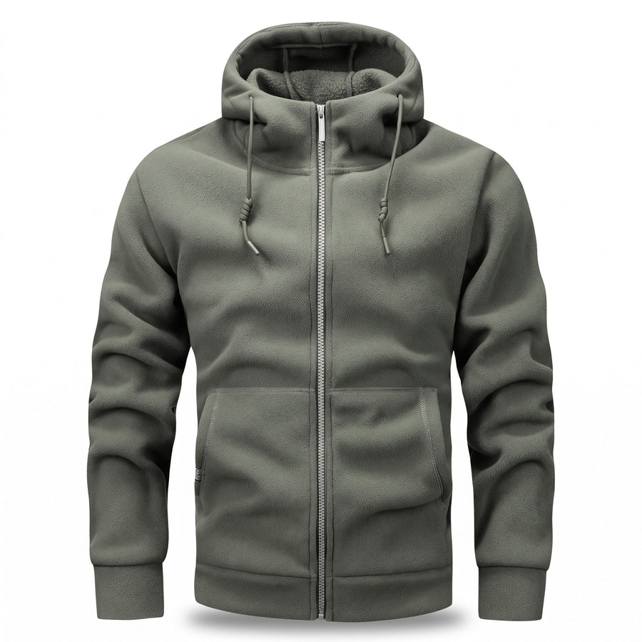 Polar Fleece Hooded Cardigan, Unisex Zip Through - product view 1 | Buffalo Gears