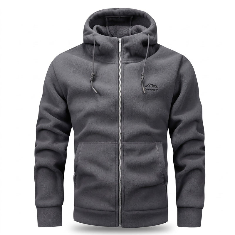 Polar Fleece Hooded Cardigan, Unisex Zip Through - product view 5 | Buffalo Gears