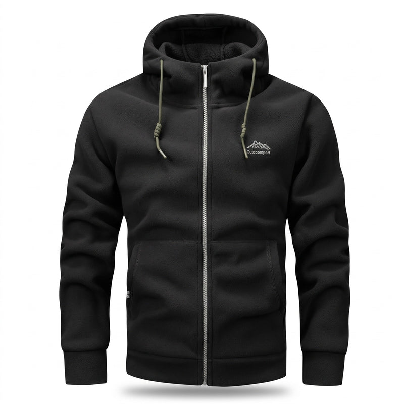 Polar Fleece Hooded Cardigan, Unisex Zip Through - product view 6 | Buffalo Gears