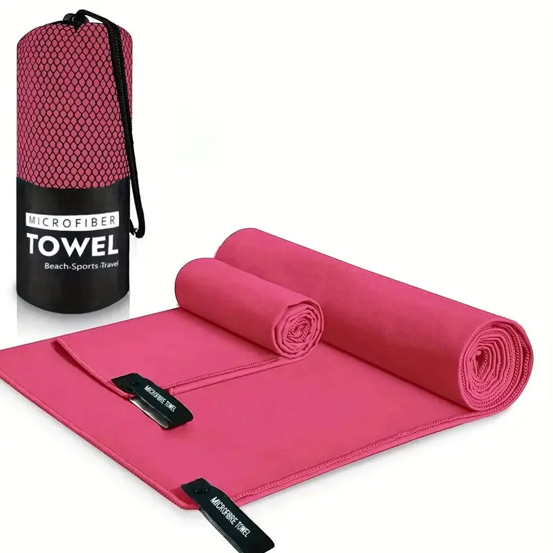 Quick-Dry Microfiber Travel Towels, Compact 2-Piece Set - product view 3 | Buffalo Gears