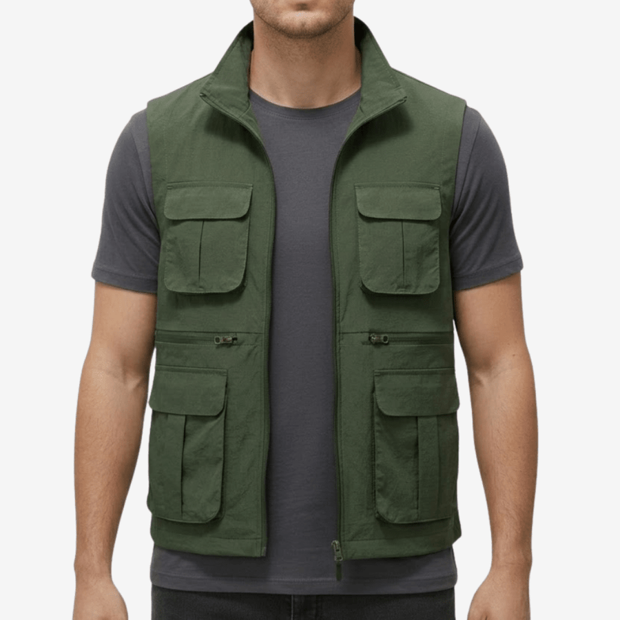 Quick-Dry Multi-Pocket Travel Gilet for the Outdoors - product view 7 | Buffalo Gears