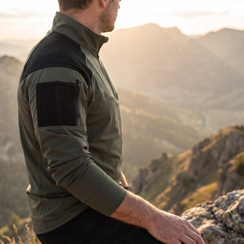 Quick Dry Tactical Shirt for Men, Long Sleeve - product view 2 | Buffalo Gears