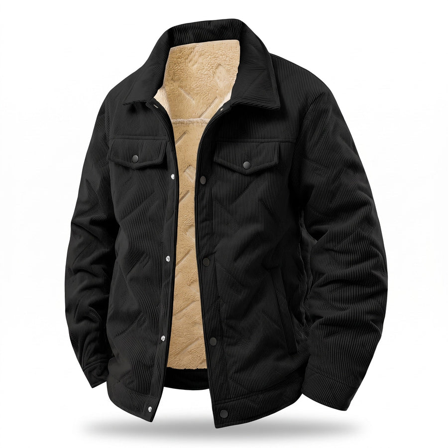Quilted Corduroy Jacket for Men with Flap Pockets - product view 1 | Buffalo Gears