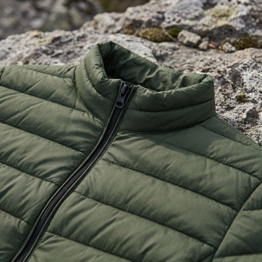 Quilted Jacket for Men with Stand Collar and Pockets - product view 3 | Buffalo Gears
