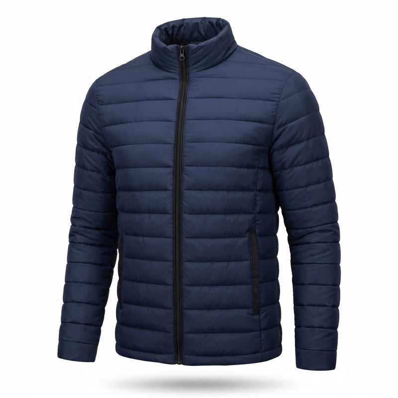 Quilted Jacket for Men with Stand Collar and Pockets - product view 5 | Buffalo Gears