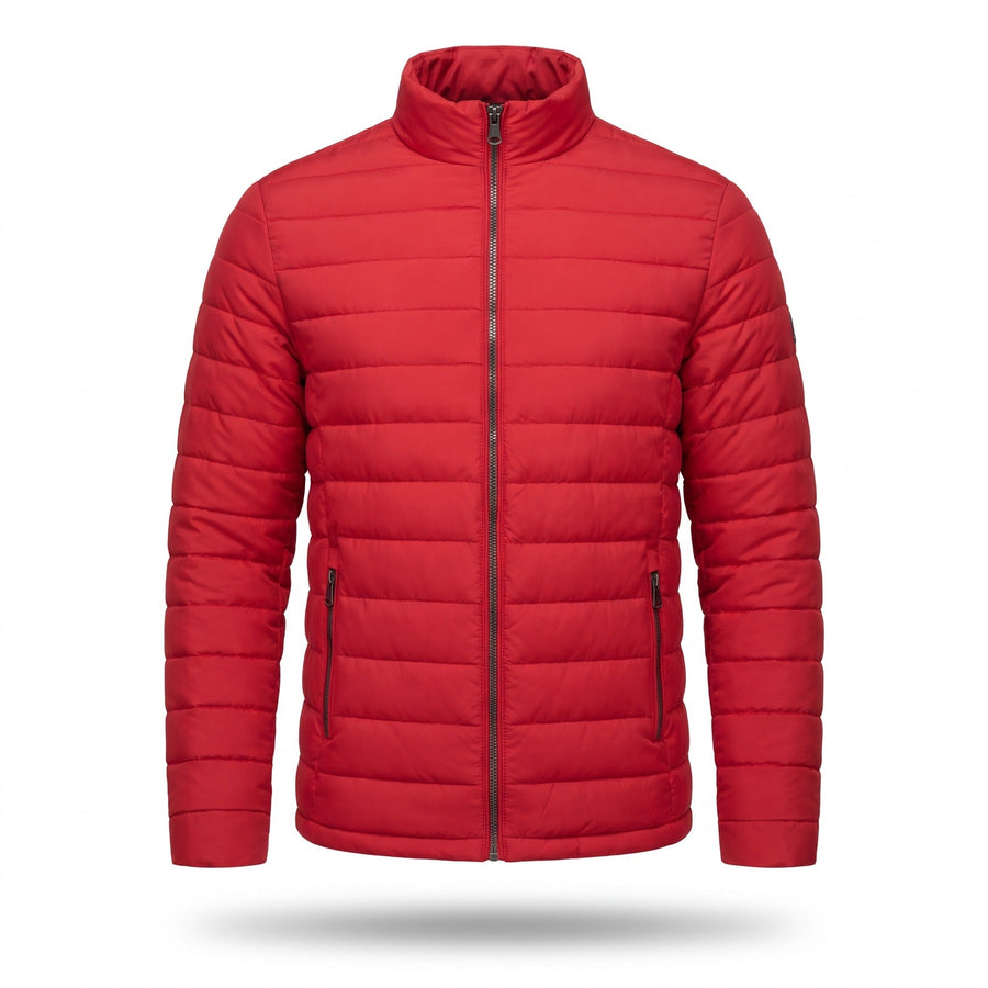Quilted Jacket for Men with Stand Collar and Pockets - product view 6 | Buffalo Gears