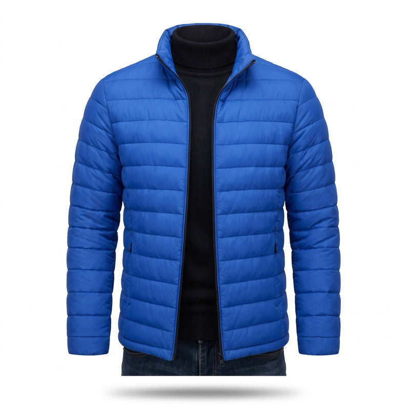 Quilted Jacket for Men with Stand Collar and Pockets - product view 7 | Buffalo Gears