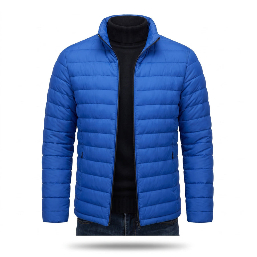 Quilted Jacket for Men with Stand Collar and Pockets - product view 7 | Buffalo Gears