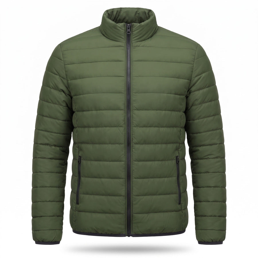 Quilted Jacket for Men with Stand Collar and Pockets - product view 8 | Buffalo Gears