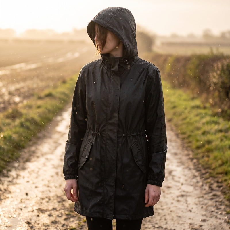 Rain and Wind Coat for Women, Mid Knee Length - product view 2 | Buffalo Gears
