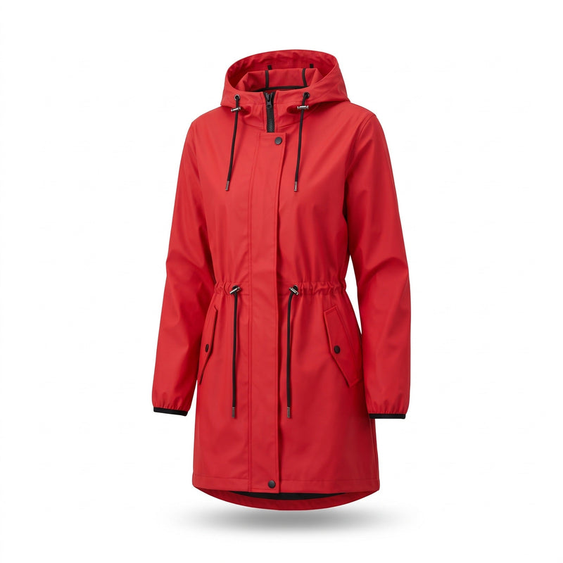 Rain and Wind Coat for Women, Mid Knee Length - product view 5 | Buffalo Gears