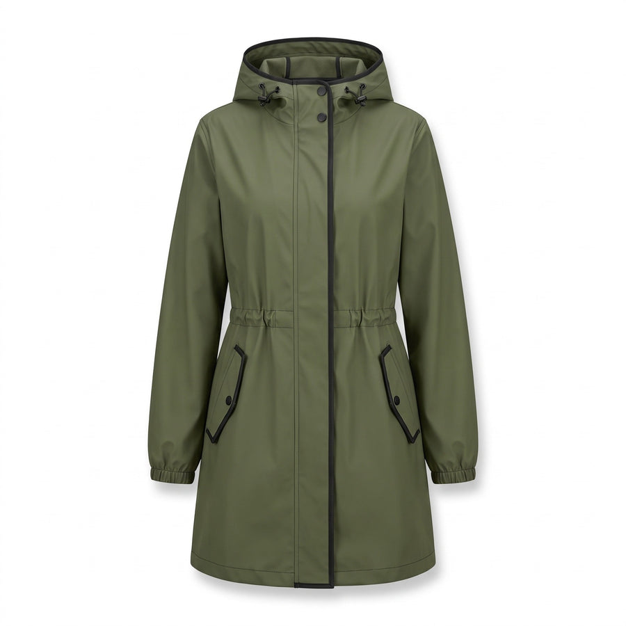 Rain and Wind Coat for Women, Mid Knee Length - product view 6 | Buffalo Gears