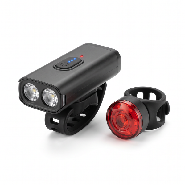Rechargeable LED Bike Light Set with 1000 Lumen Front Beam