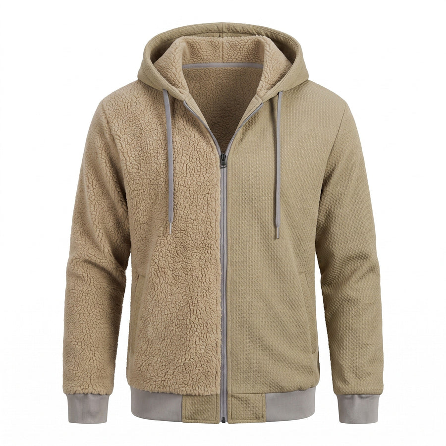 Reversible Teddy Fleece Jacket for Men with Hood - product view 7 | Buffalo Gears