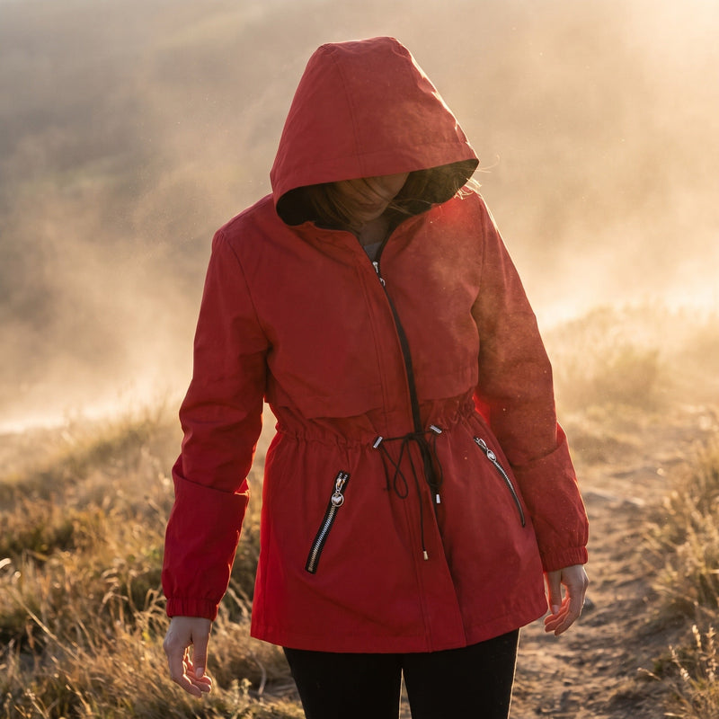 Reversible Windbreaker for Women with Drawcord Waist - product view 2 | Buffalo Gears