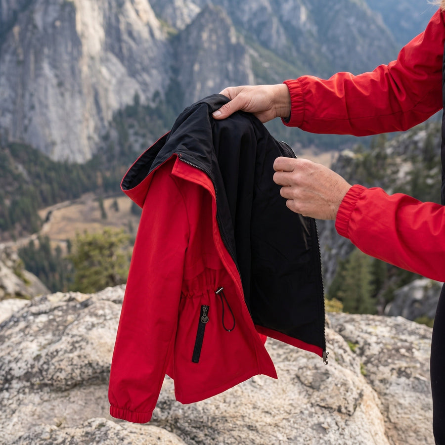Reversible Windbreaker for Women with Drawcord Waist - product view 4 | Buffalo Gears