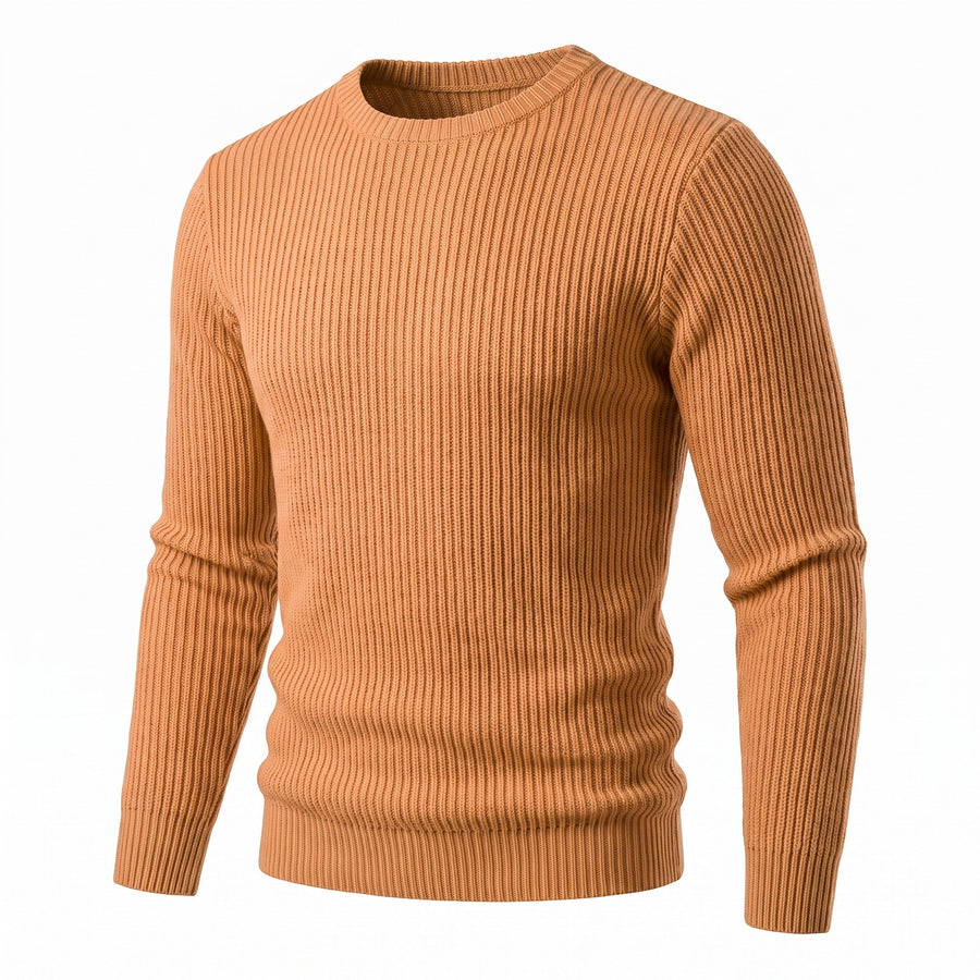 Ribbed Knit Top for Men, Long Sleeve Crew Neck - product view 6 | Buffalo Gears