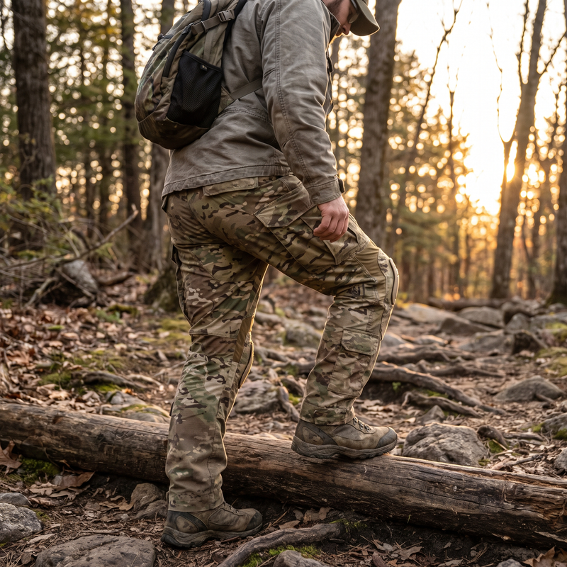 Ripstop Combat Trousers with Removable Knee Pads - product view 2 | Buffalo Gears