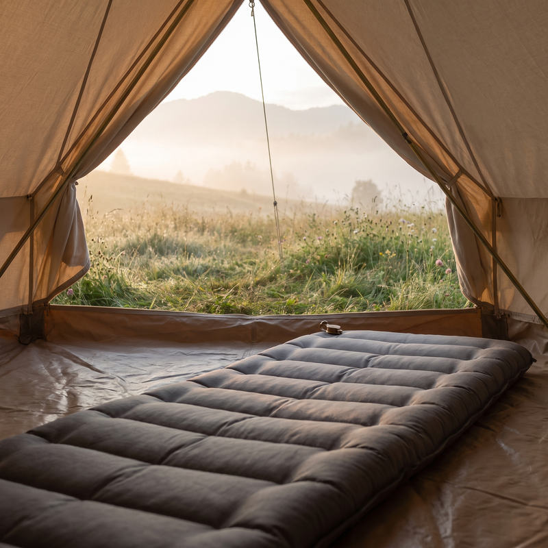Self-Inflating Sleeping Pad Insulated Foam Camping Mat Compact - product view 3 | Buffalo Gears
