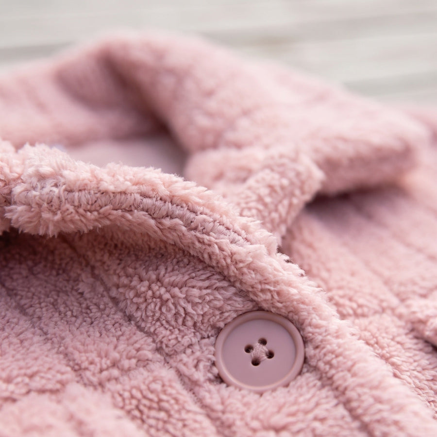Short Plush Jacket for Women with Notch Lapel - product view 3 | Buffalo Gears