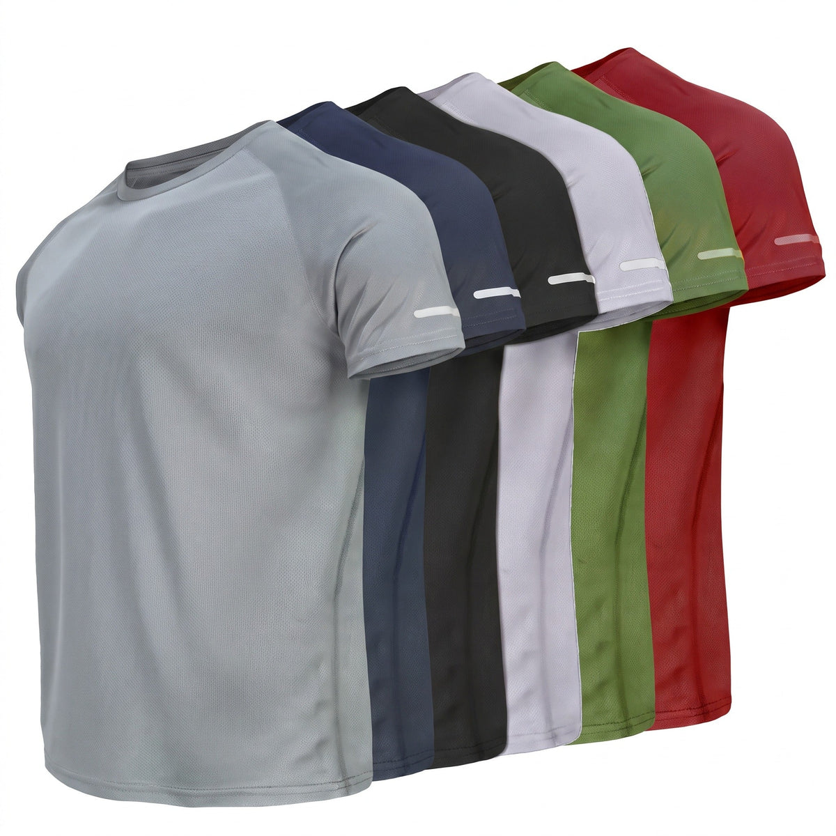 Six Pack Sport Tees with Reflective Print and Crew Neck - product view 1 | Buffalo Gears