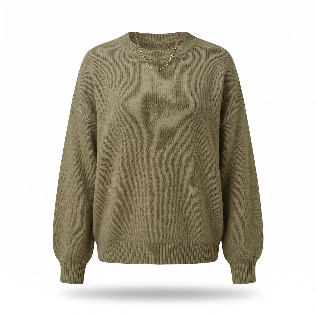 Soft Texture Jumper for Women, Collarless Relaxed Fit - product view 1 | Buffalo Gears