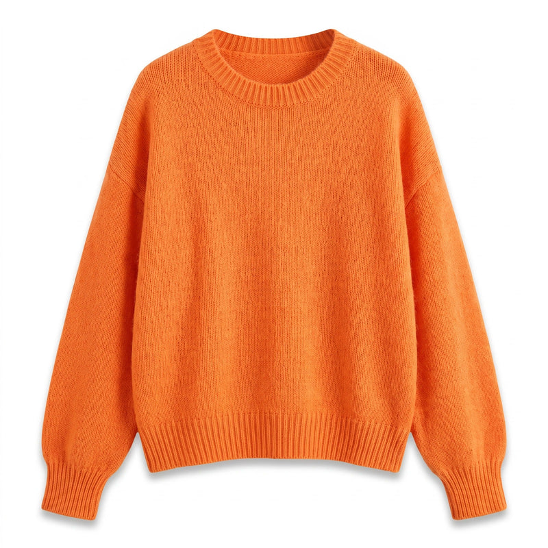 Soft Texture Jumper for Women, Collarless Relaxed Fit - product view 8 | Buffalo Gears