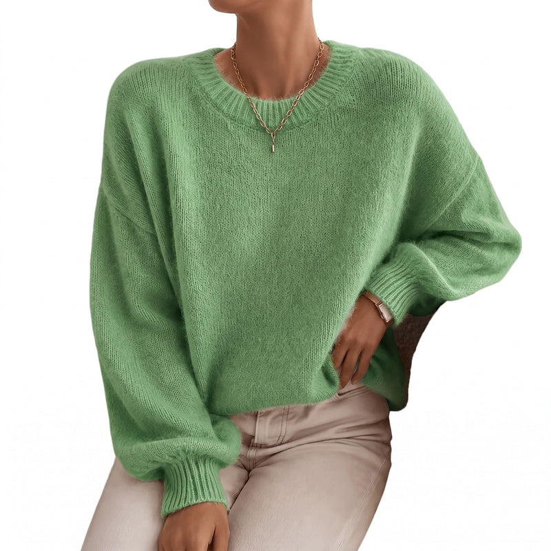 Soft Texture Jumper for Women, Collarless Relaxed Fit - product view 10 | Buffalo Gears