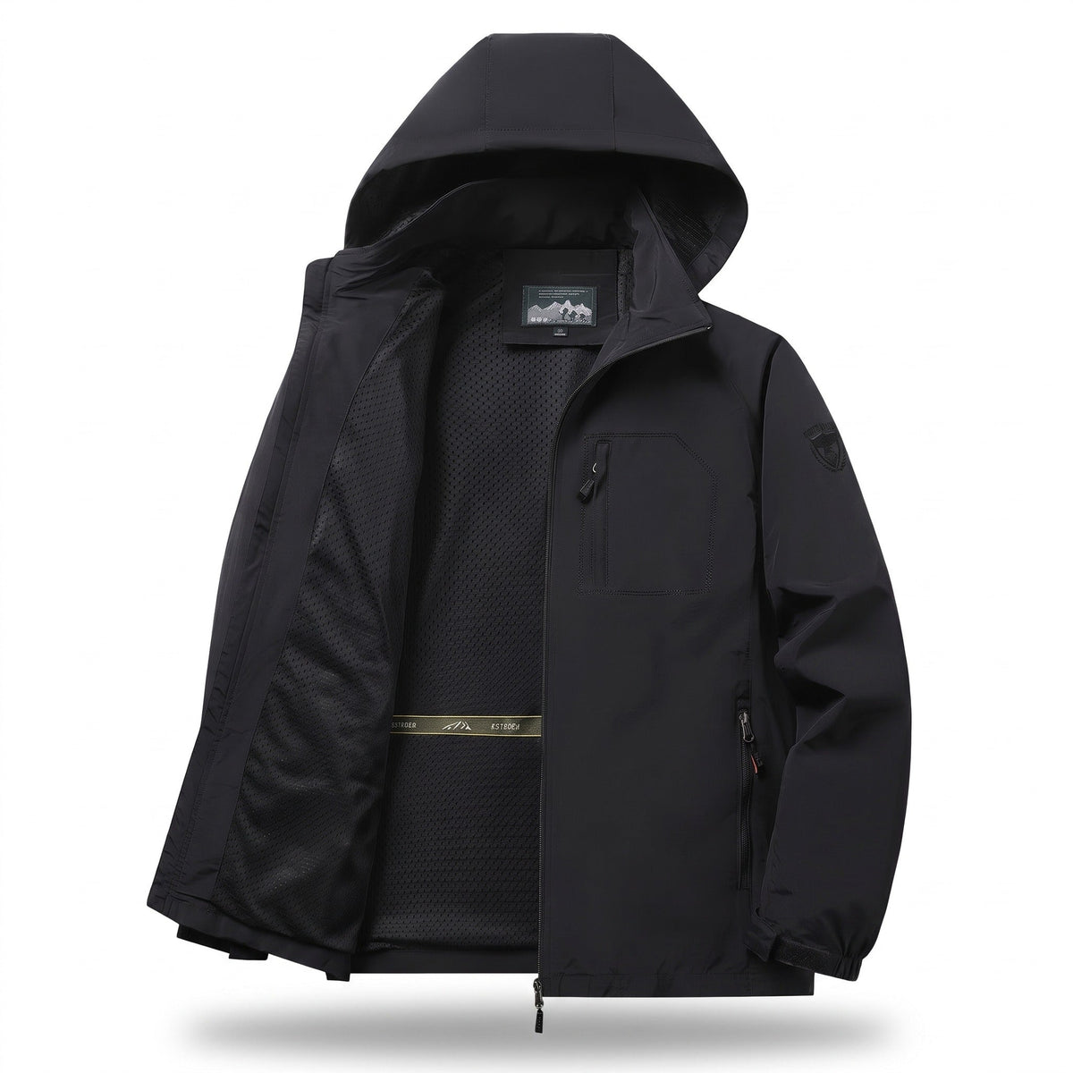Softshell Jacket for Men with Detachable Hood - product view 1 | Buffalo Gears