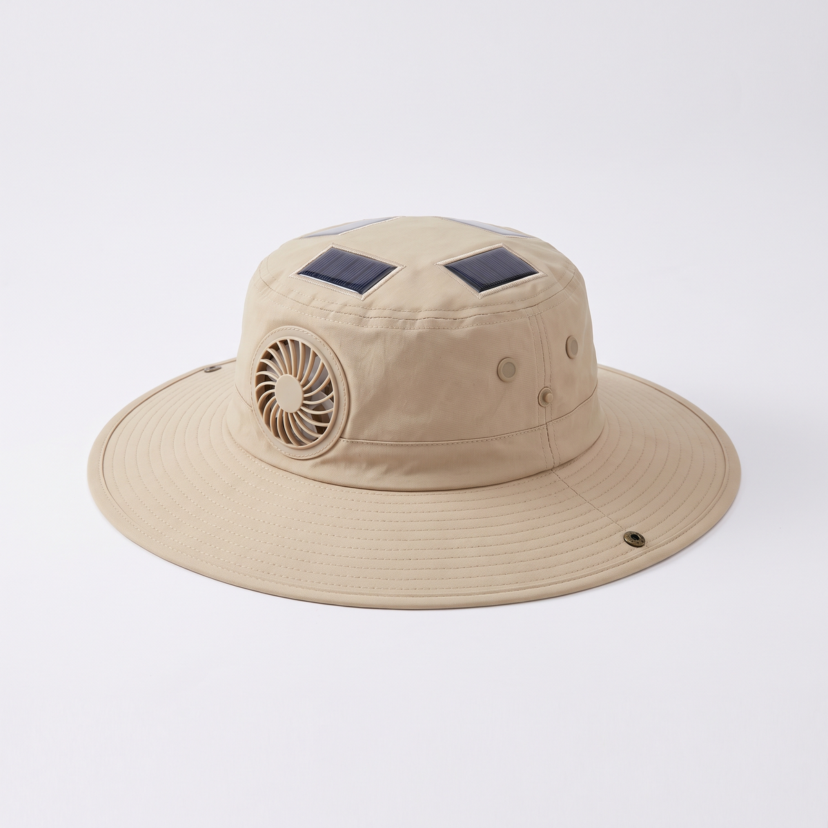 Solar Cooling Fan Sun Hat for Fishing and Garden Work - product view 1 | Buffalo Gears
