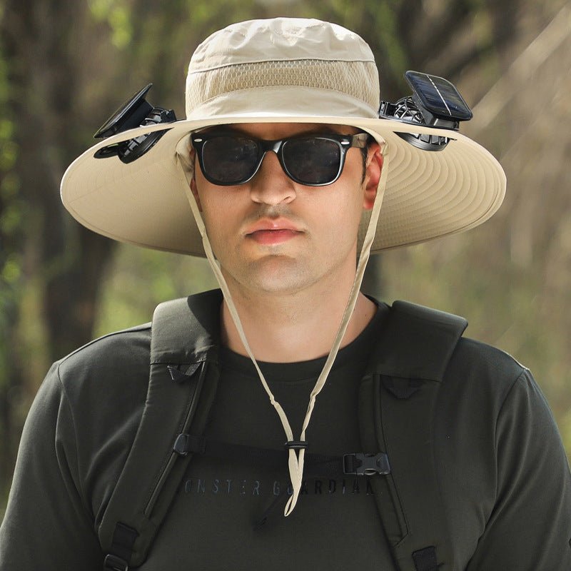 Solar Cooling Fan Sun Hat for Fishing and Garden Work - product view 5 | Buffalo Gears