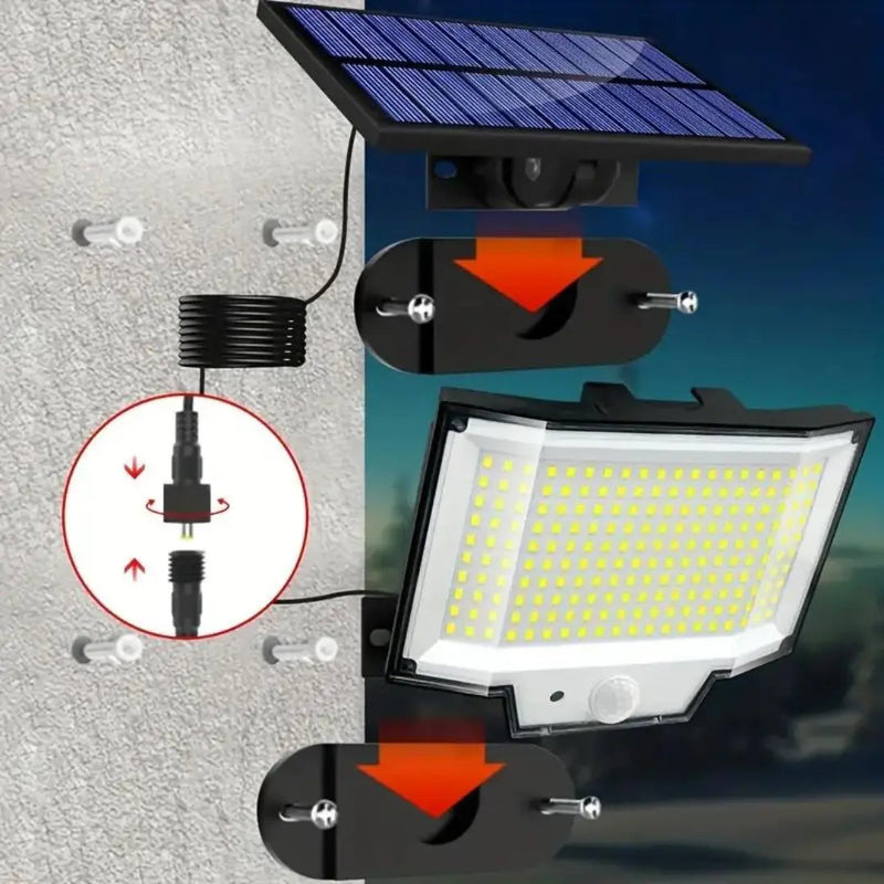 Solar-Powered 200 LED Motion Sensor Security Light - product view 4 | Buffalo Gears