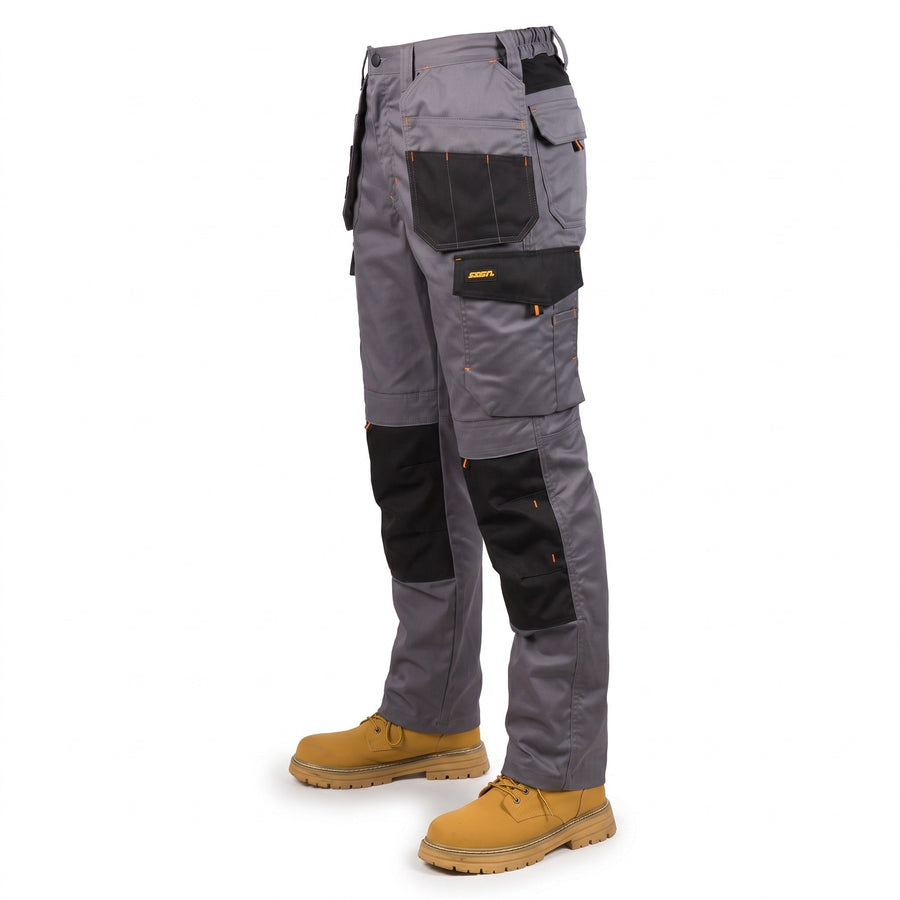 Stretch Cargo Trousers for Men in a Cotton Blend - product view 1 | Buffalo Gears
