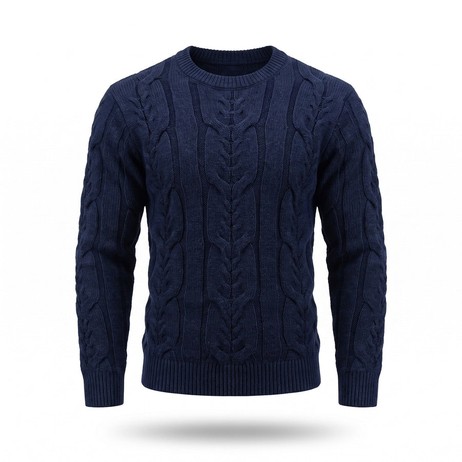Striped Knit Jumper for Men with Ribbed Cuffs - product view 1 | Buffalo Gears