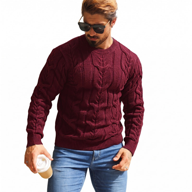 Striped Knit Jumper for Men with Ribbed Cuffs - product view 5 | Buffalo Gears