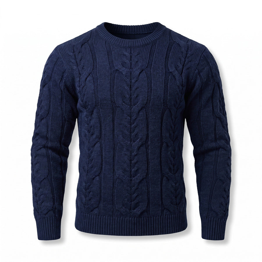 Striped Knit Jumper for Men with Ribbed Cuffs - product view 6 | Buffalo Gears