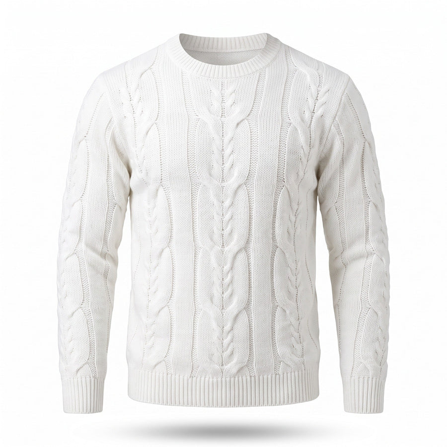 Striped Knit Jumper for Men with Ribbed Cuffs - product view 10 | Buffalo Gears