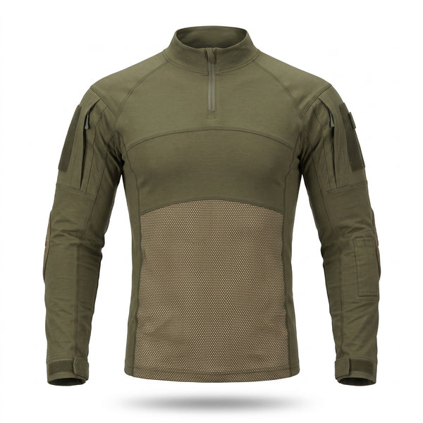 Tactical Combat Shirt for Men with Mesh Panels