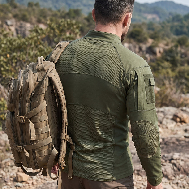 Tactical Combat Shirt for Men with Mesh Panels - product view 4 | Buffalo Gears