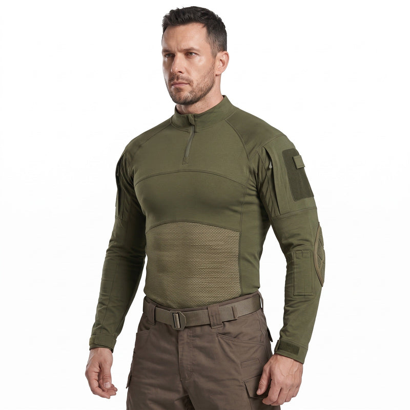 Tactical Combat Shirt for Men with Mesh Panels - product view 5 | Buffalo Gears