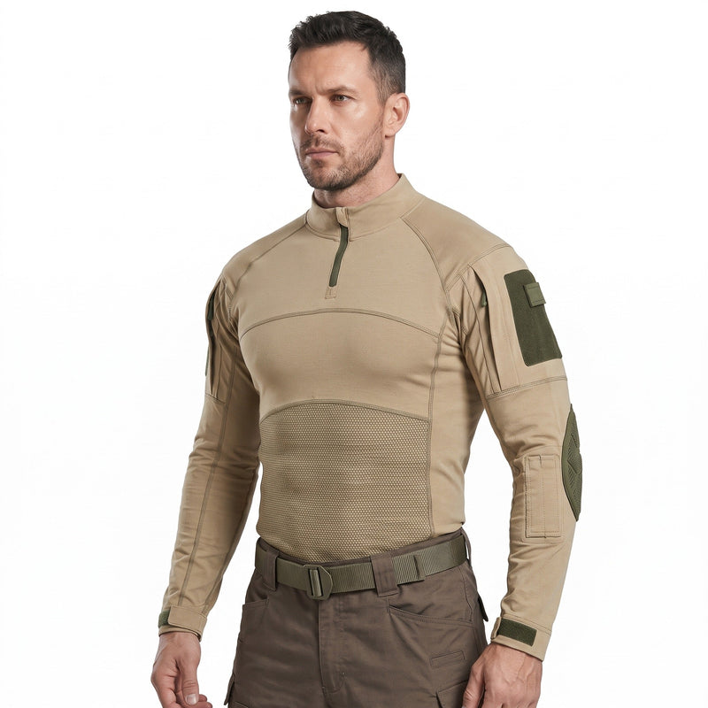 Tactical Combat Shirt for Men with Mesh Panels - product view 6 | Buffalo Gears