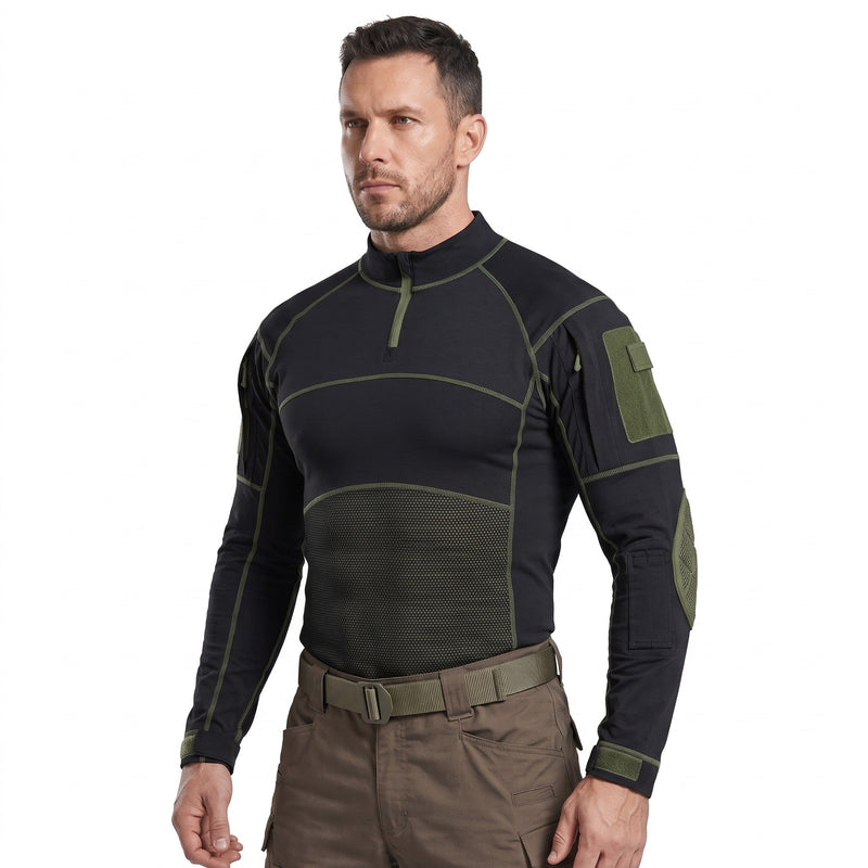Tactical Combat Shirt for Men with Mesh Panels - product view 7 | Buffalo Gears