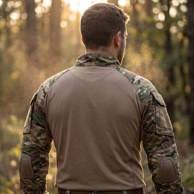 Tactical Combat Shirt with Ripstop Sleeves and Cordura Elbows - product view 3 | Buffalo Gears