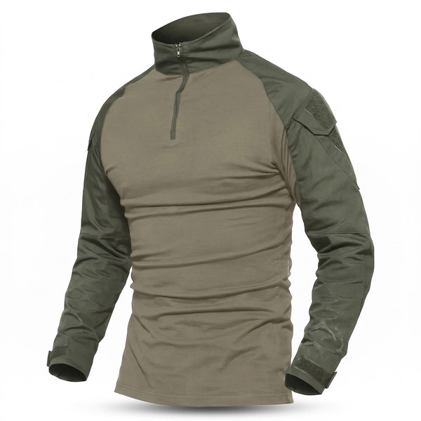 Tactical Long Sleeve Shirt for Men with Stand Collar