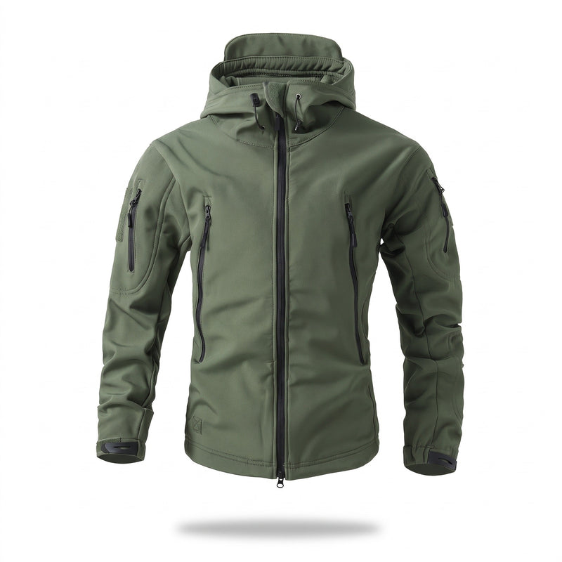 Technical Softshell Jacket for Men with Storm Flap - product view 5 | Buffalo Gears