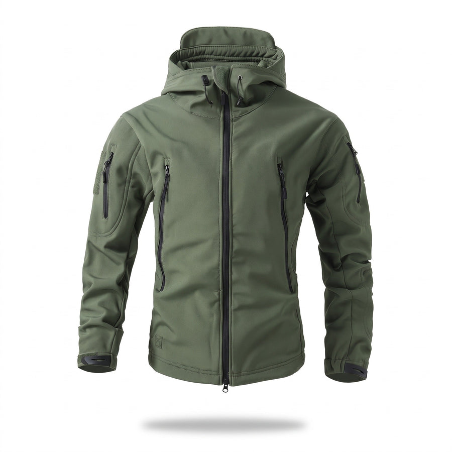 Technical Softshell Jacket for Men with Storm Flap - product view 5 | Buffalo Gears