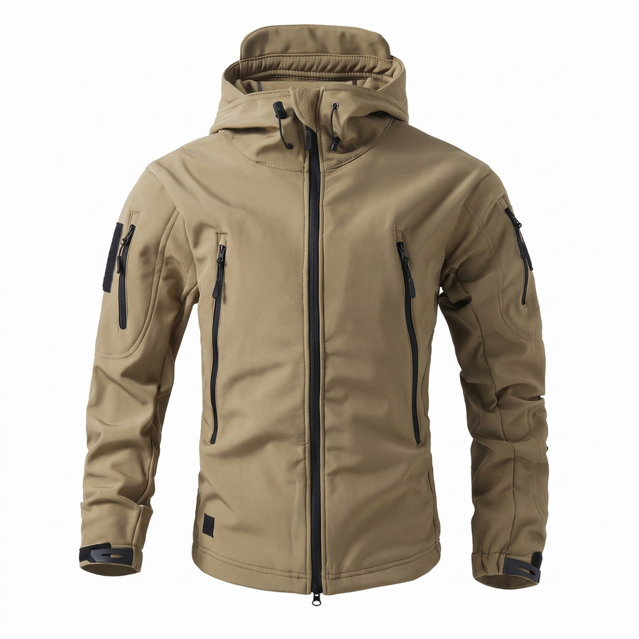 Technical Softshell Jacket for Men with Storm Flap - product view 7 | Buffalo Gears